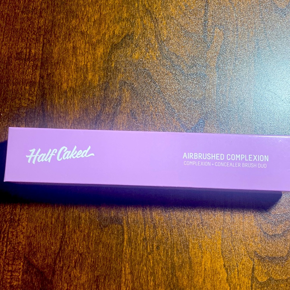 Half caked airbrushed complexion